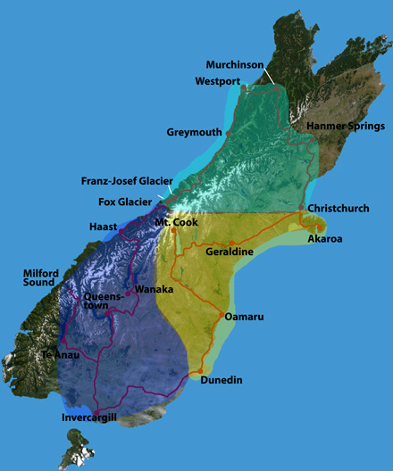 neuseelandkarte